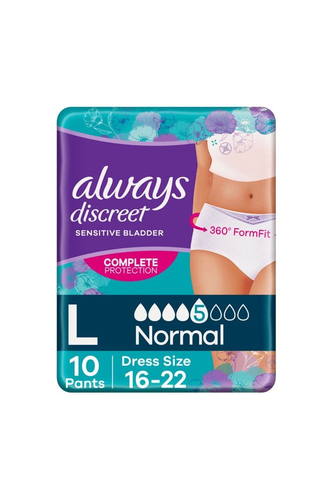 Always  Discreet Heavy Pants Large 10