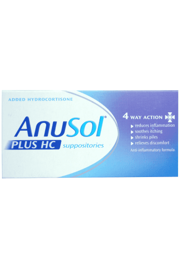 Anusol Plus HC Suppositories 12 Pack