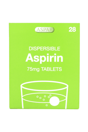 Aspar Dispersible Aspirin 75mg 28 Tablets (Brands May Vary)