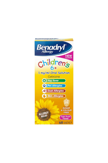 Benadryl Allergy Children's 6+ 1mg/ml Oral Solution 60ml