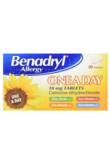 Benadryl Allergy One A Day 10mg Tablets 30