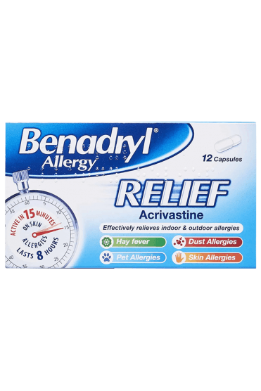 Benadryl Allergy Relief - 12 Capsules
