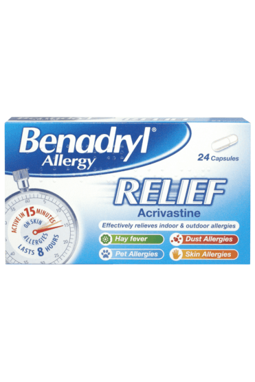 Benadryl Allergy Relief - 24 Capsules