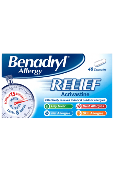 Benadryl Allergy Relief 48 Capsules