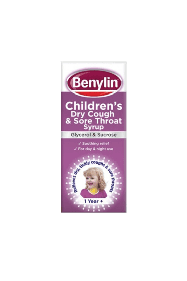 Benylin Children's Dry Cough And Sore Throat Syrup 125ml