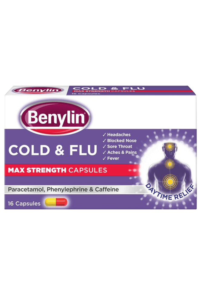 Benylin  Cold & Flu Max Strength Capsules - 16 Capsules