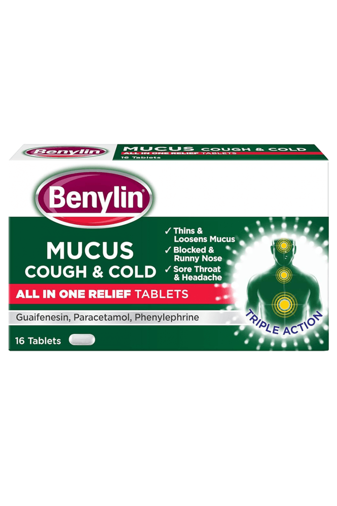 Benylin  Mucus Cough & Cold All In One 16 Tablets
