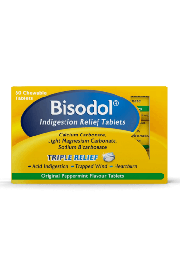Bisodol Indigestion Relief chewable tablets 60