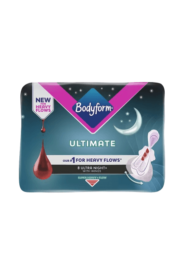Bodyform Ultimate Period Pads 8 Ultra Night with wings