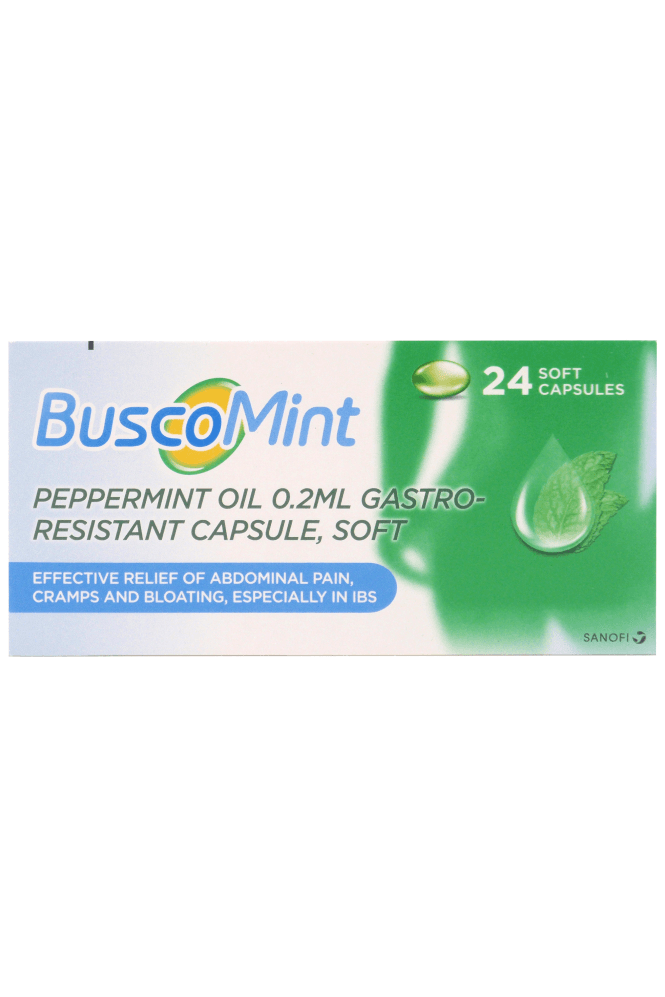 BuscoMint  Gastro Resistant Peppermint Oil Soft Capsules 24 Pack