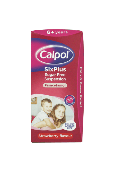 Calpol Six Plus Suspension Colour & Sugar Free 100ml