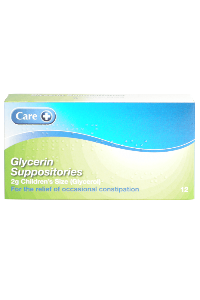 Care+  Glycerin Suppositories 2g Children's Size 12 Pack