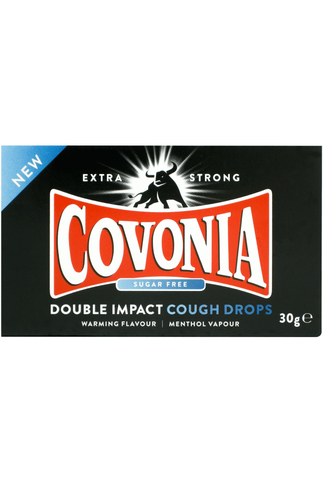 Covonia  Double Impact Cough Drops Sugar Free 30g