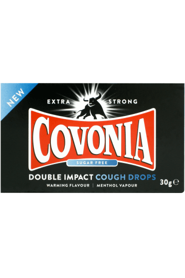 Covonia Double Impact Cough Drops Sugar Free 30g