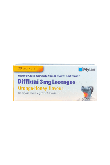Difflam 3mg Lozenges Orange-Honey Flavour 20 Pack
