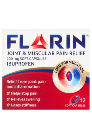 FLARIN JOINT & MUSCULAR PAIN RELIEF soft capsules 200mg 12