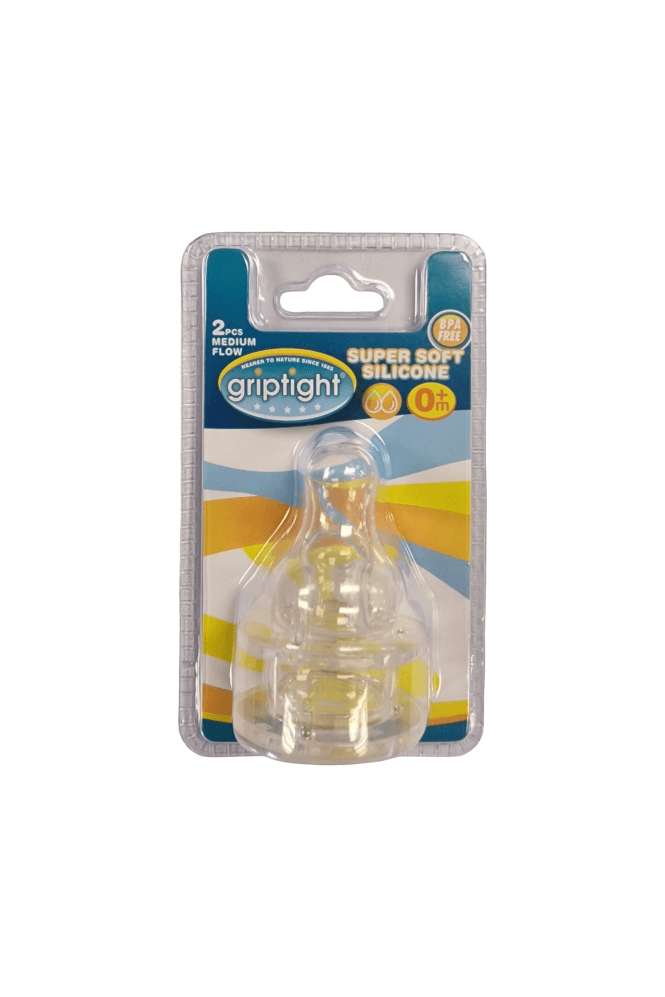 Griptight  2 Std Silicone Med Flow Teat