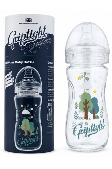 Griptight 240ml Glass Feeding Bottle