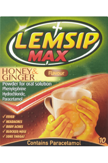 Lemsip Max Cold And Flu s Honey & Ginger 10 Sachets