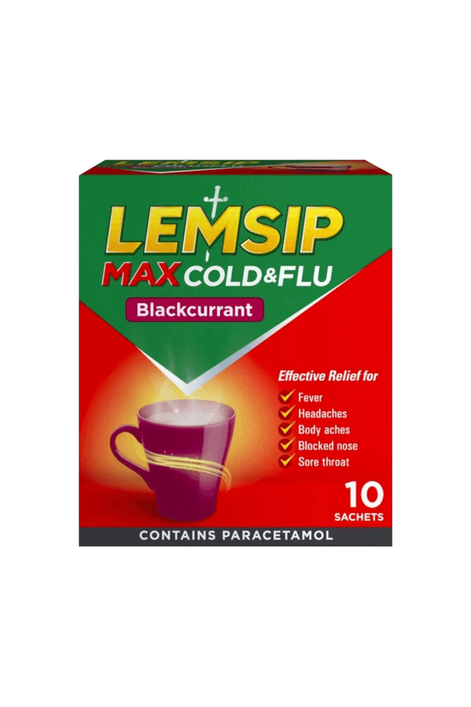 Lemsip  Max Cold & Flu Blackcurrant 10 Sachets