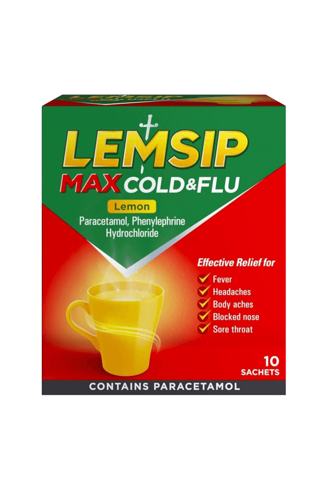 Lemsip  Max Cold & Flu Lemon 10 Sachets