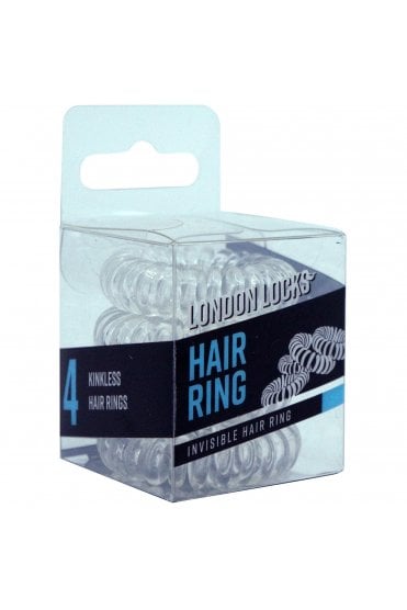 London Locks Invisible Hair Ring Clear 4 Pack