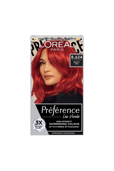 L'Oreal L'OREAL hair colourants preference vivids bright red 8.624