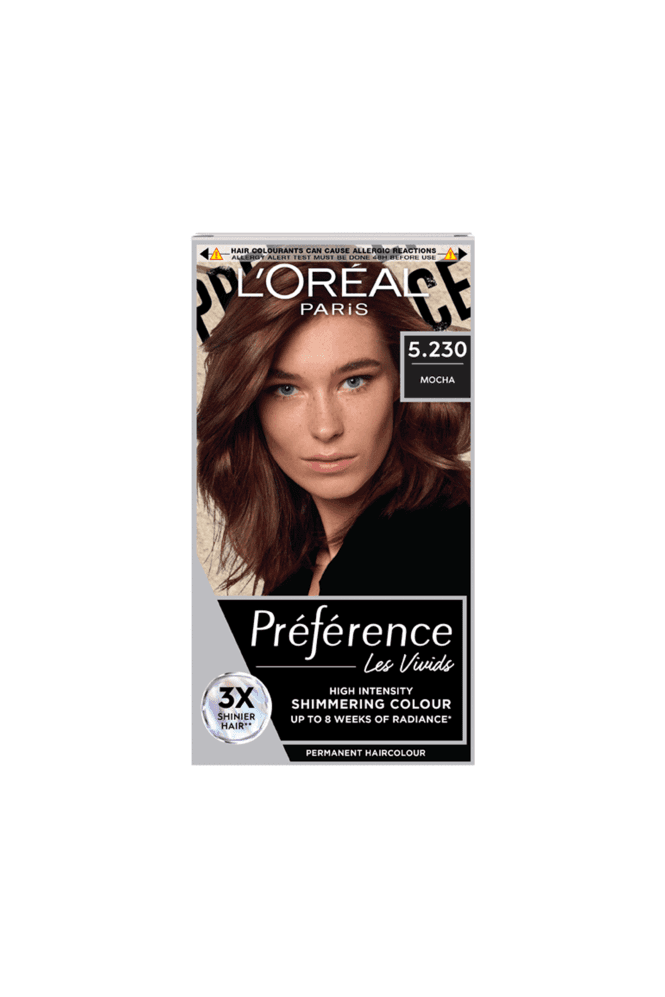 L'Oreal  Preference Vivids Permanent Gel Hair Dye Mocha 5.23