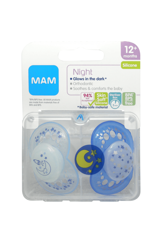 MAM  12+ months Soothers Night + Travel Box for boys