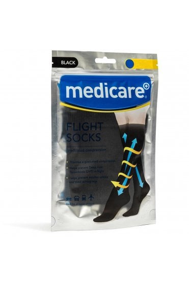 Medicare Black Flight Socks Medium
