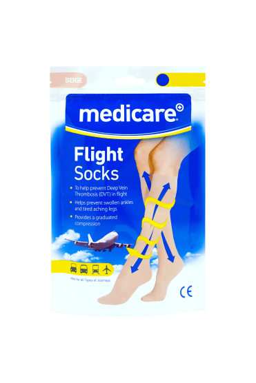 Medicare Flight Socks Beige Medium