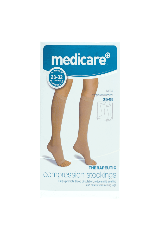 Medicare  Open Toe Compression Stockings X Large