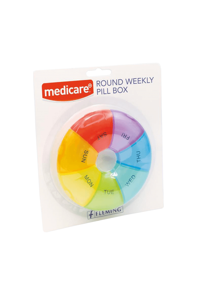 Medicare  - Round 7 Sided Weekly Pill Box