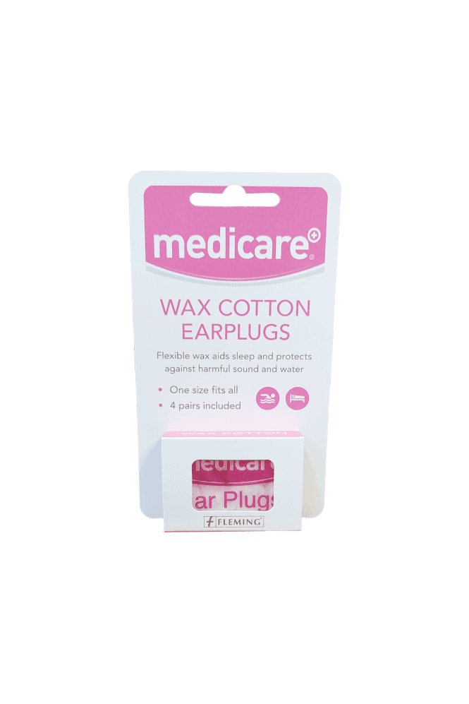 Medicare  Wax Cotton Ear Plugs (4 Pairs)