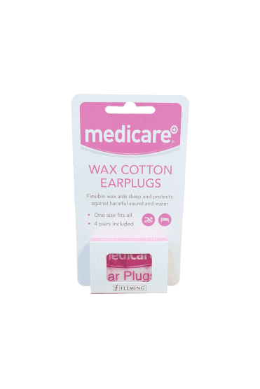 Medicare Wax Cotton Ear Plugs (4 Pairs)
