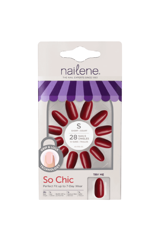 Nailene  - Red Gloss - Stiletto (28 pcs)