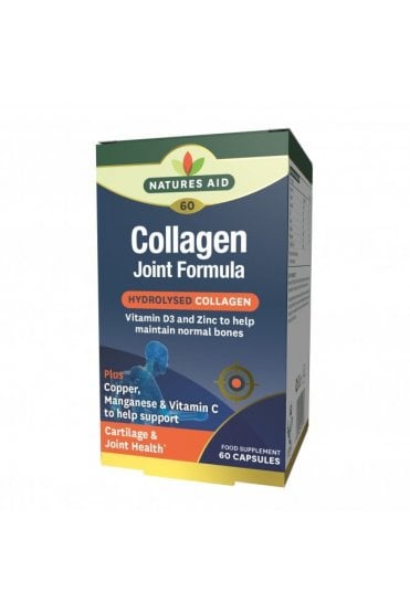 Natures Aid Collagen Joint Formula with Vitamin D3 & Zinc, plus Copper, Manganese & Vitamin C 60 capsules