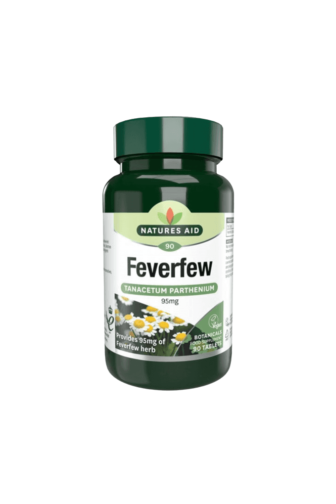Natures Aid  Feverfew 95mg 90 Tablets
