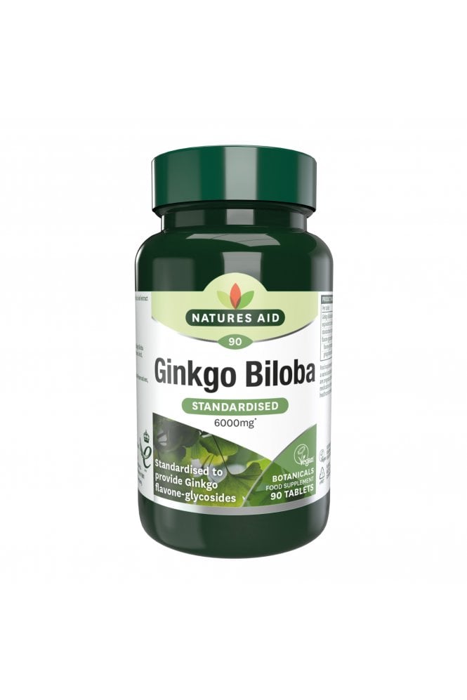 Natures Aid  - Ginkgo Biloba 6000mg 90Tabs