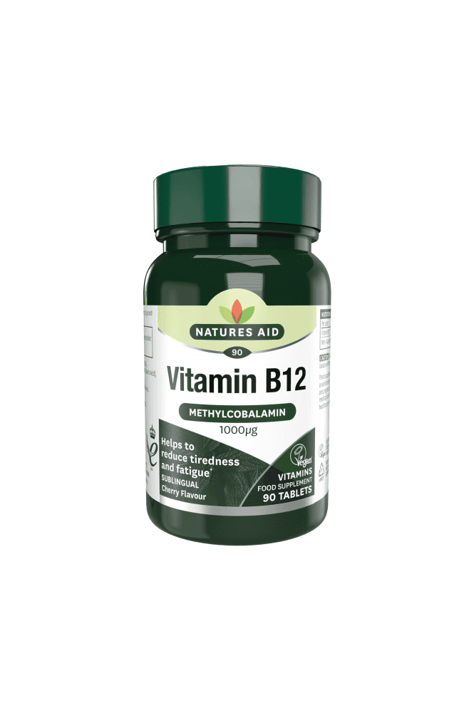Natures Aid  Vitamin B12 1000ug Sublingual 90 Tablets
