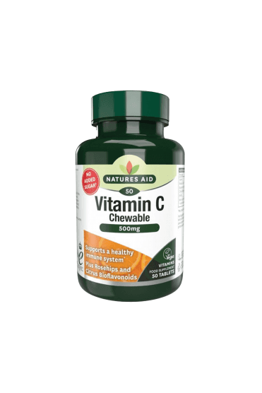 Natures Aid Vitamin C 500mg Chewable 50 Tablets
