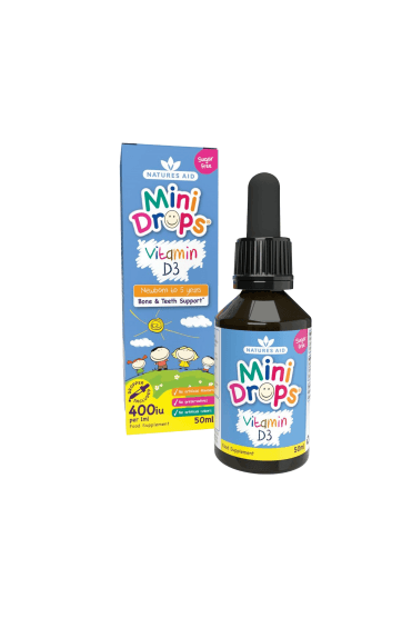 Natures Aid Vitamin D3 400iu Mini Drops for infants & children 50ml