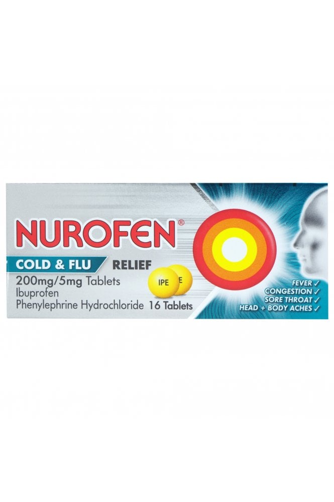 Nurofen  Cold & Flu Relief 200mg/5mg Tablets 16pack