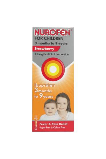 Nurofen For Children Fever & Pain Suspension Strawberry 100ml