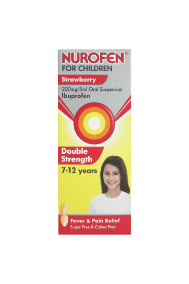 Nurofen Nurofen For Children Suspension 7-12 Years Strawberry 200mg/5ml Oral Suspension