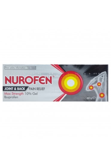 Nurofen Joint and Back Pain Relief Max Strength 10% gel 40g