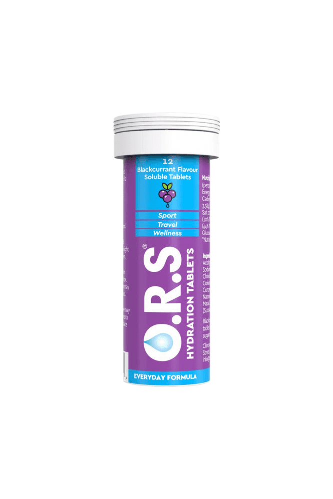 O.R.S. Hydration O.R.S Oral Rehydration Salts Soluble Tablets Blackcurrant 12