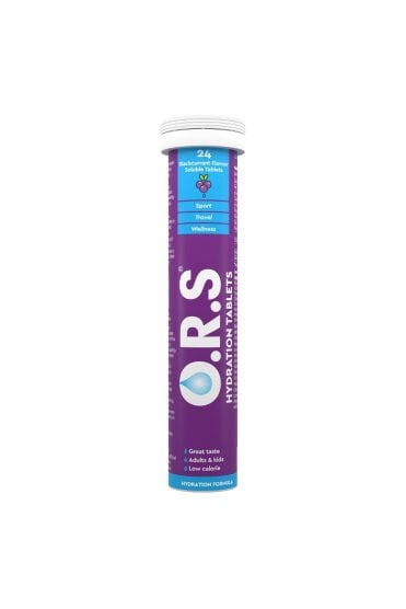O.R.S Oral Rehydration Salts Soluble Tablets Blackcurrant 24
