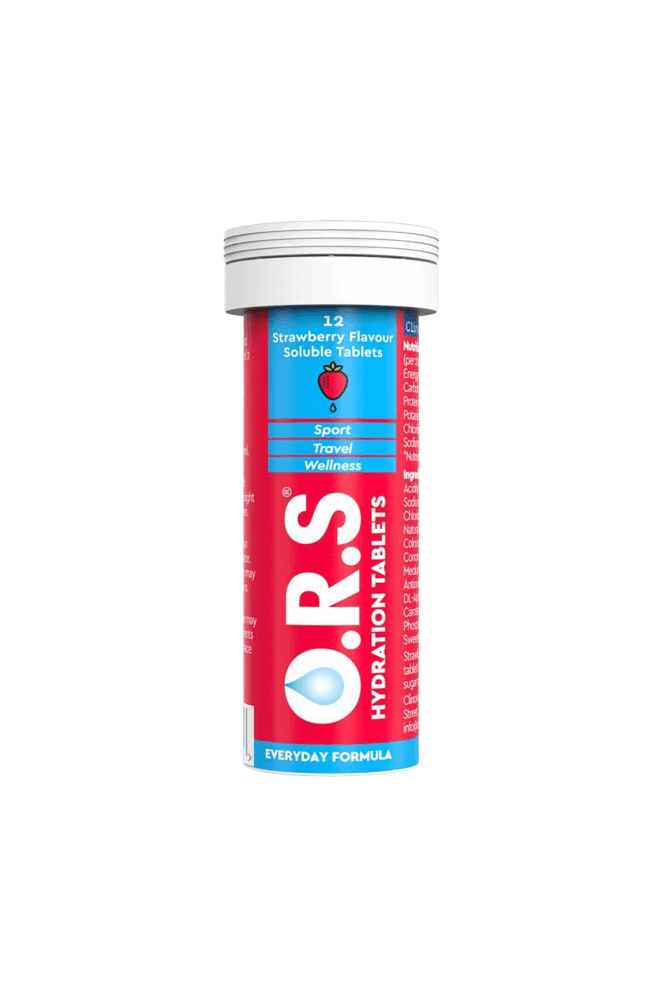 O.R.S. Hydration O.R.S Oral Rehydration Salts Soluble Tablets Strawberry 12