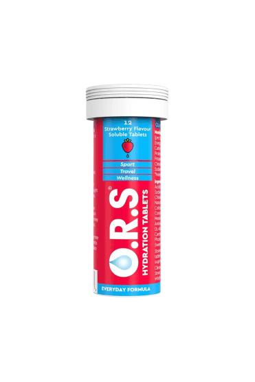 O.R.S Oral Rehydration Salts Soluble Tablets Strawberry 12